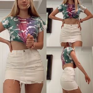 cropped tie dye t-shirt